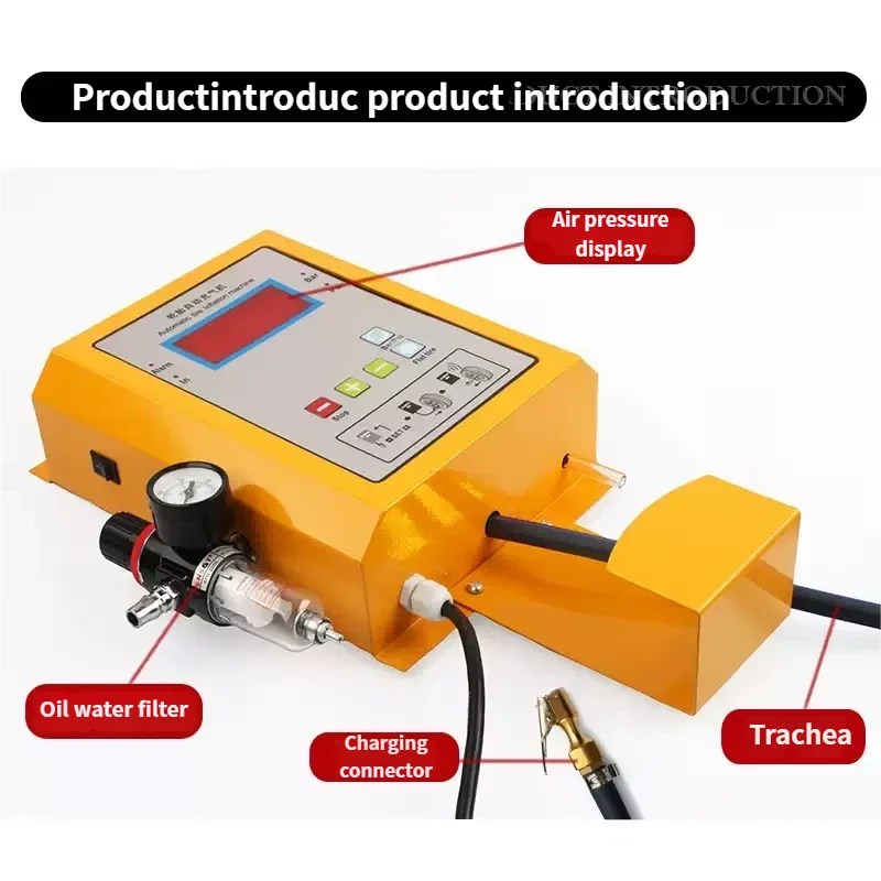 متجر إطارات السيارات الأوتوماتيكي بالكامل ضاغط الهواء محطة الوقود الإطارات المثبتة على الحائط ضاغط الهواء الرقمي آلة تعبئة الغاز #4
