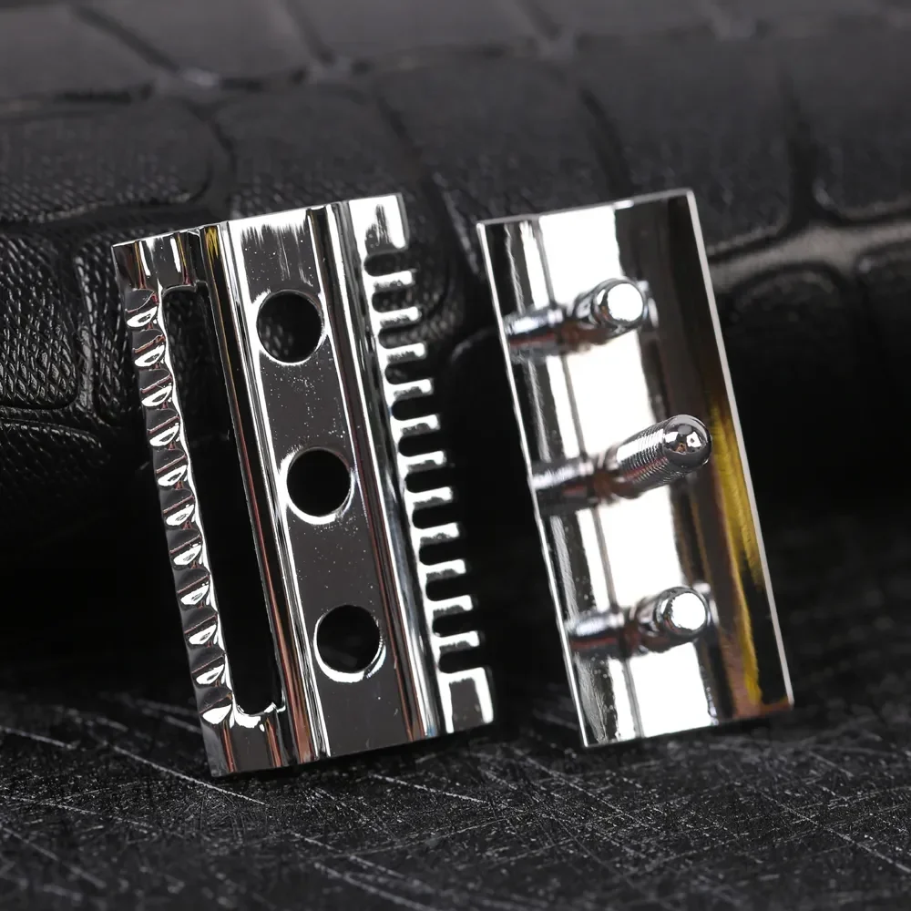 Yaqi Men's A Dual Comb Dual Aggression Level Razor Head Chrome "The FLIPSIDE BY YAQI" Male Mature Vintage Durability Razor Head