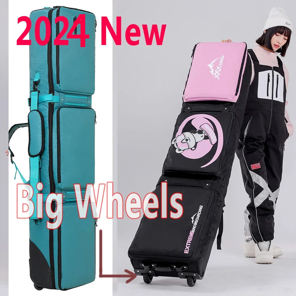 

150/ 157 / 166-174cm SnowBoard/Skis Bag With Big Wheels /waterproof material can hold 2 pairs of Skis or 1 Snow Board A7394