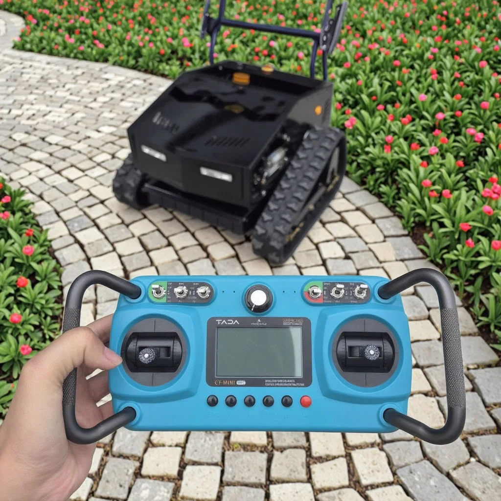 

500mm adjustable blade lift RATO Loncin Kohler engine remote control lawn mower for delivery to door