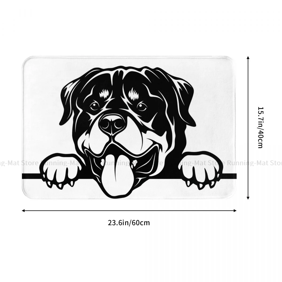 Rottweiler Dog Kitchen Non-Slip Carpet Cane Corso Peeking Dogs Bedroom Mat Welcome Doormat Home Decor Rug