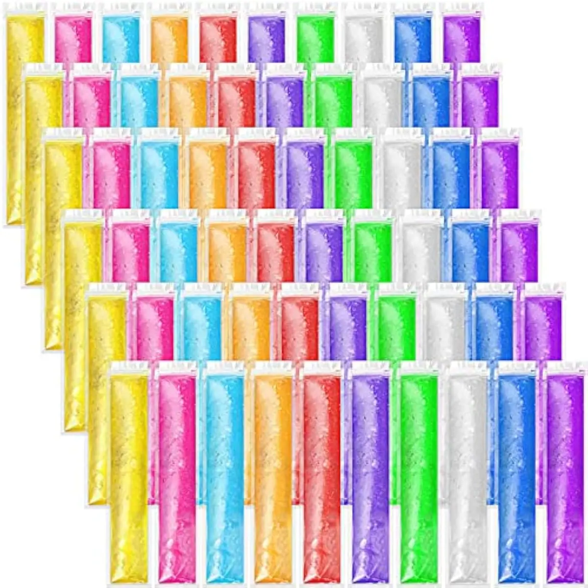 1000 Pcs 11' x 2' Disposable Ice Lolly Mold Bags Freezer Tubes with Zip Seals Ice Candy Bags Ice Candy Pouches and 5 Pcs Funnel