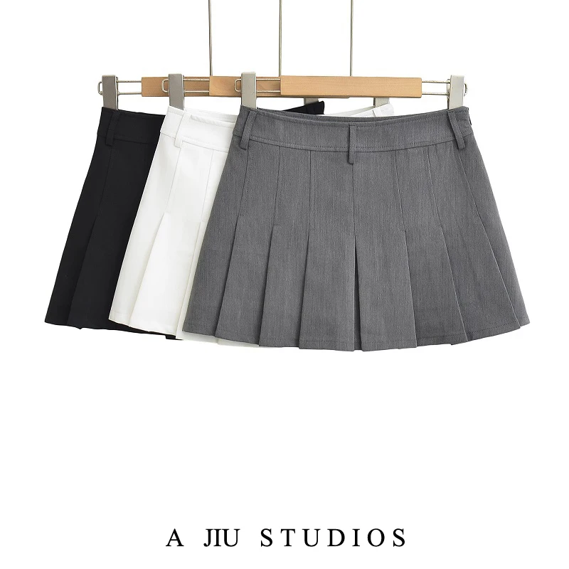 

Street Sle Cheered Skirt Women's Design Sensation Two-Way Wear ort Suit Skirt with Inner Low Waist A-Line H...