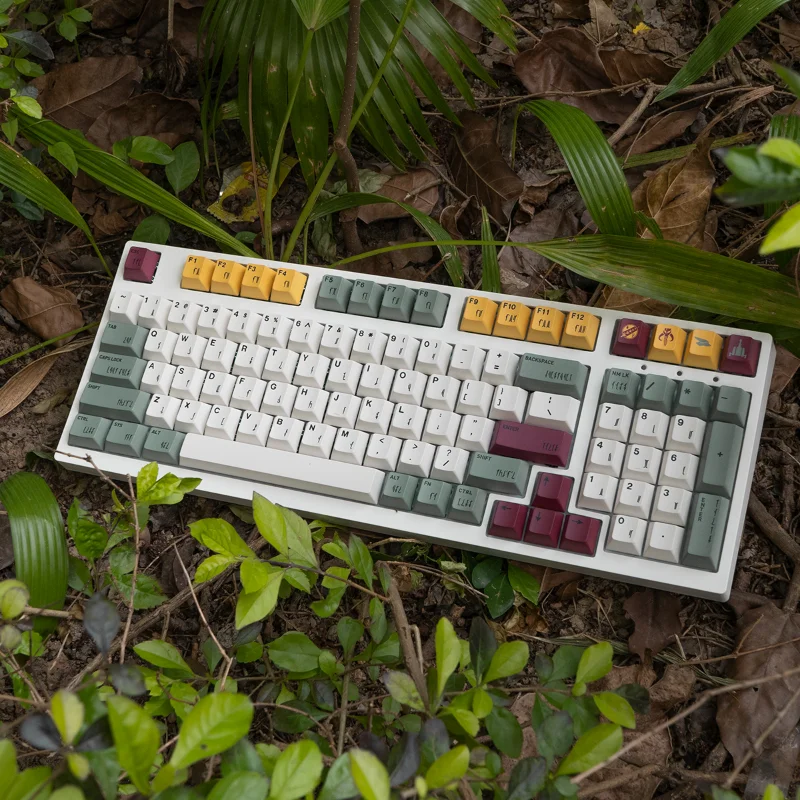 130 tasten Individuelle PBT Tastenkappen GMK Hunter Thema Kirsche Profil Tastenkappen für Mechanische Tastatur Personalisieren Sublimation Keycap