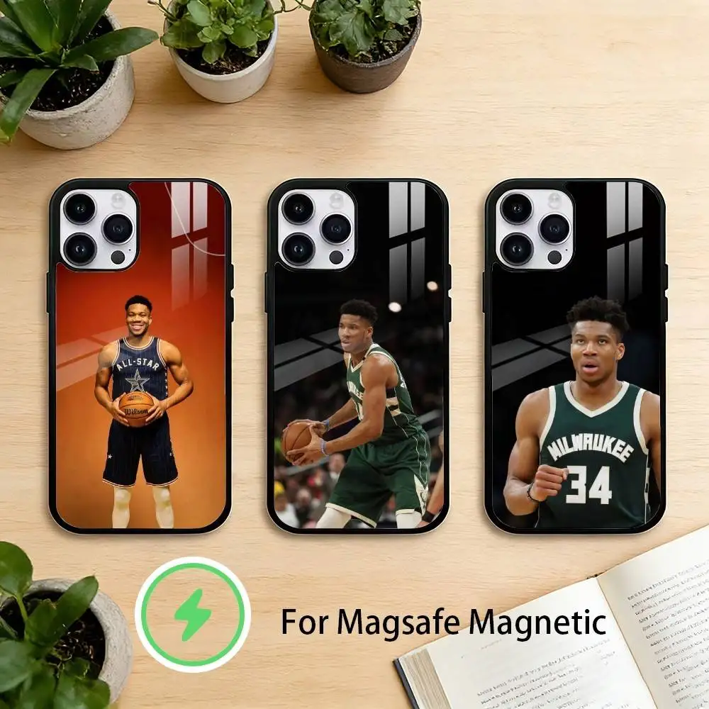 

Giannis Antetokounmpo 34 Phone Case For iPhone 17,16,15,14,13,12,Plus,Pro,Max For Magnetic Wireless Charge