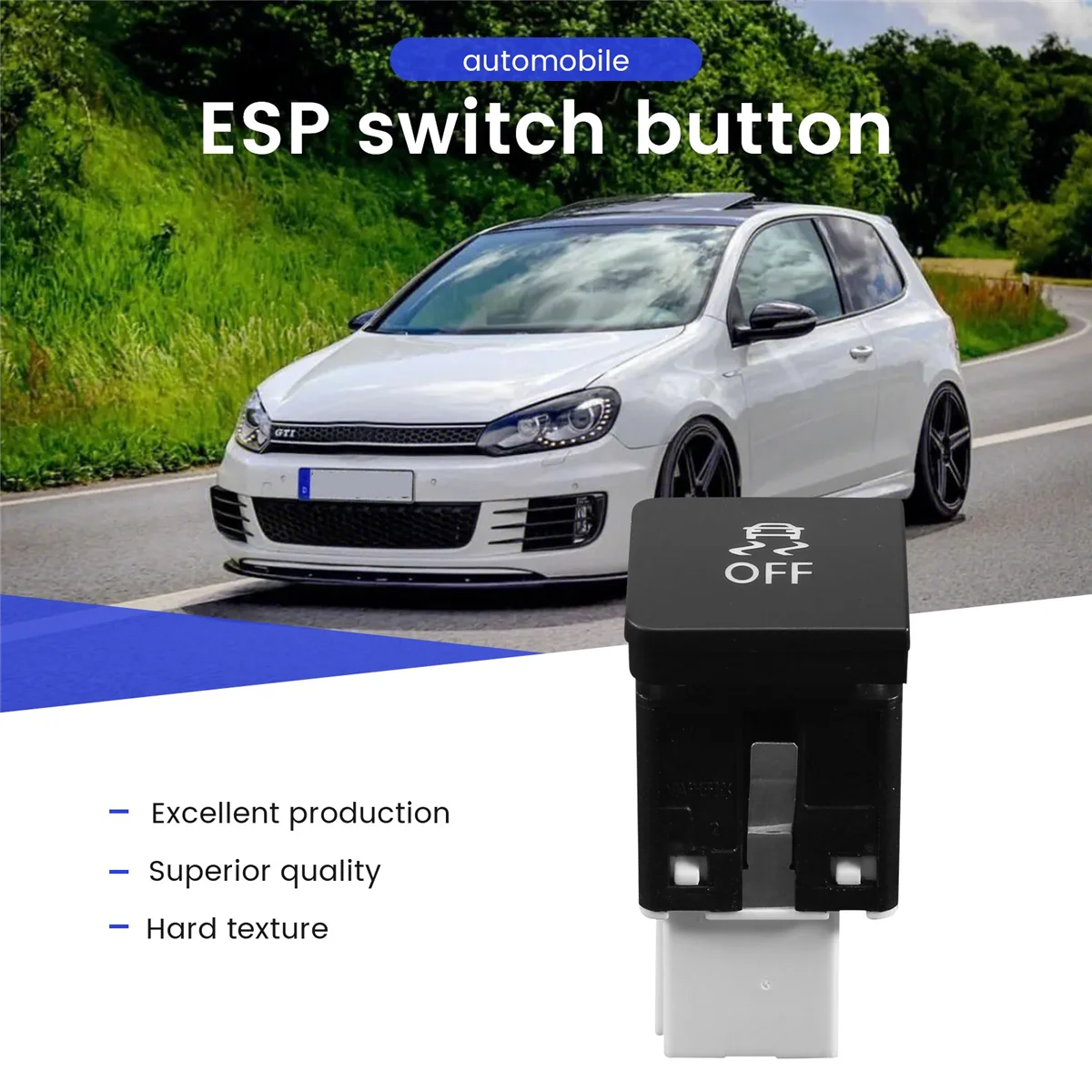 Sp OFF ASR antypoślizgowy elektroniczny przełącznik programu stabilności do gry w golfa MK6 Jetta 5 MK5 6 Caddy EOS Scirocco 1 kd927117