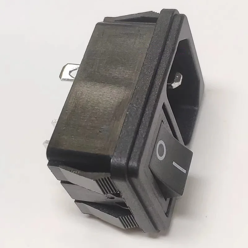 1pcs/lot AC power socket 2-in-1 15A black 4-pin switch S-03-12S
