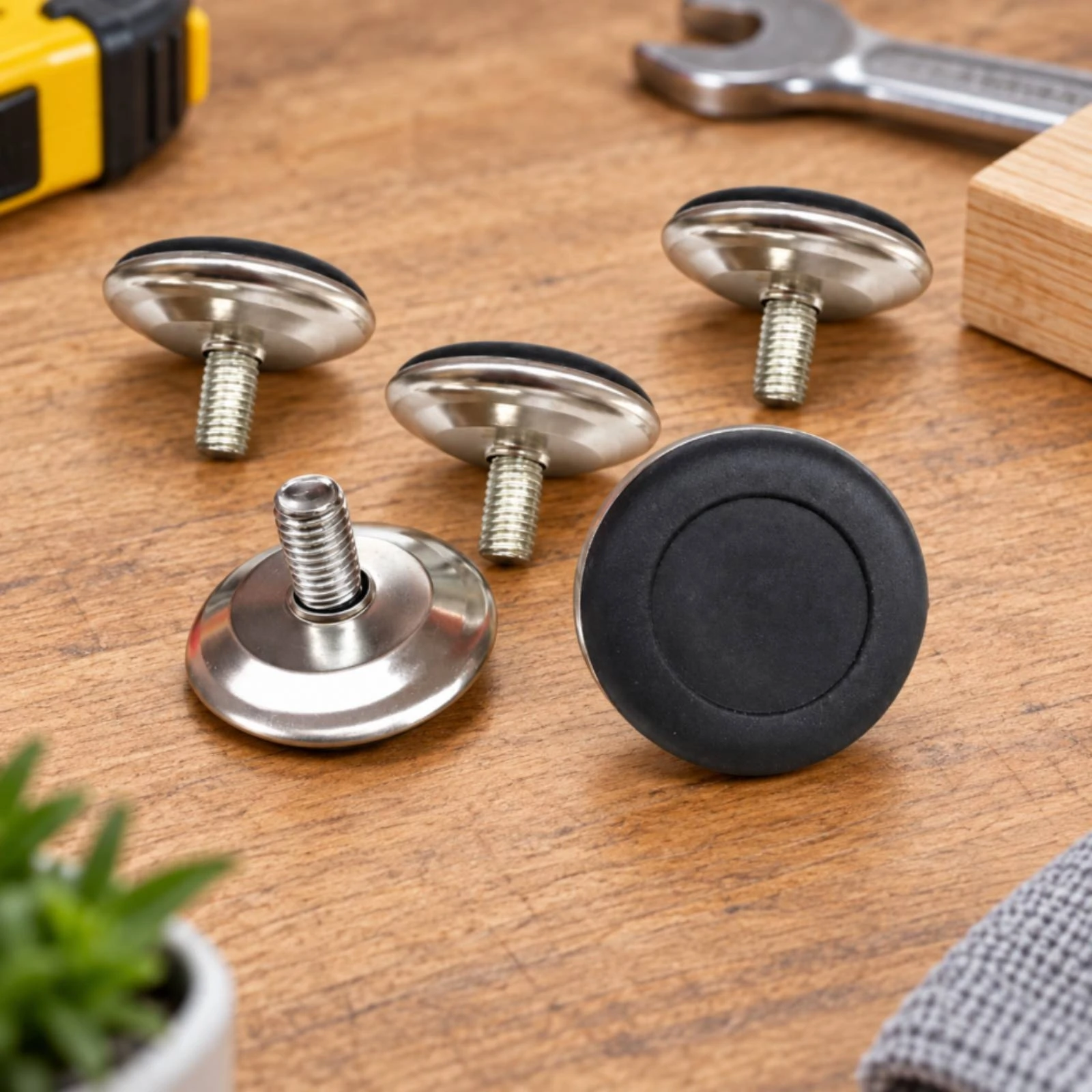 5 Pieces Stool Leg Hardware Practical Chair Leg Replacement Part with Threaded Metal Stem Threaded Furniture Support Component