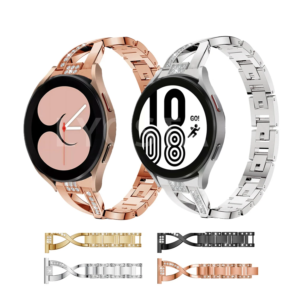 luxo-liga-de-zinco-metal-aco-inoxidavel-pulseira-diamante-para-samsung-galaxy-watch4-40-44mm-ativo-2-banda-para-garmin-huawei-cinta