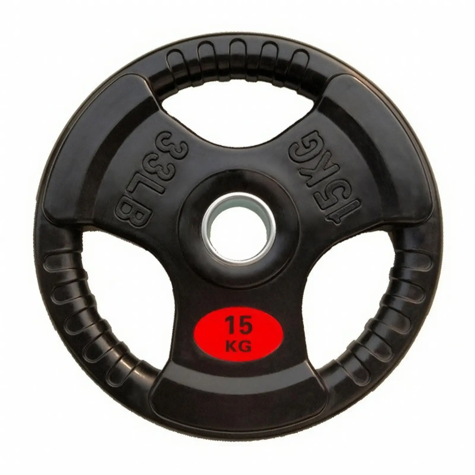 Weight Plates with Rubber Coating | Cast Iron Core, Barbell Plate with Hand-Grip, for Strength Training