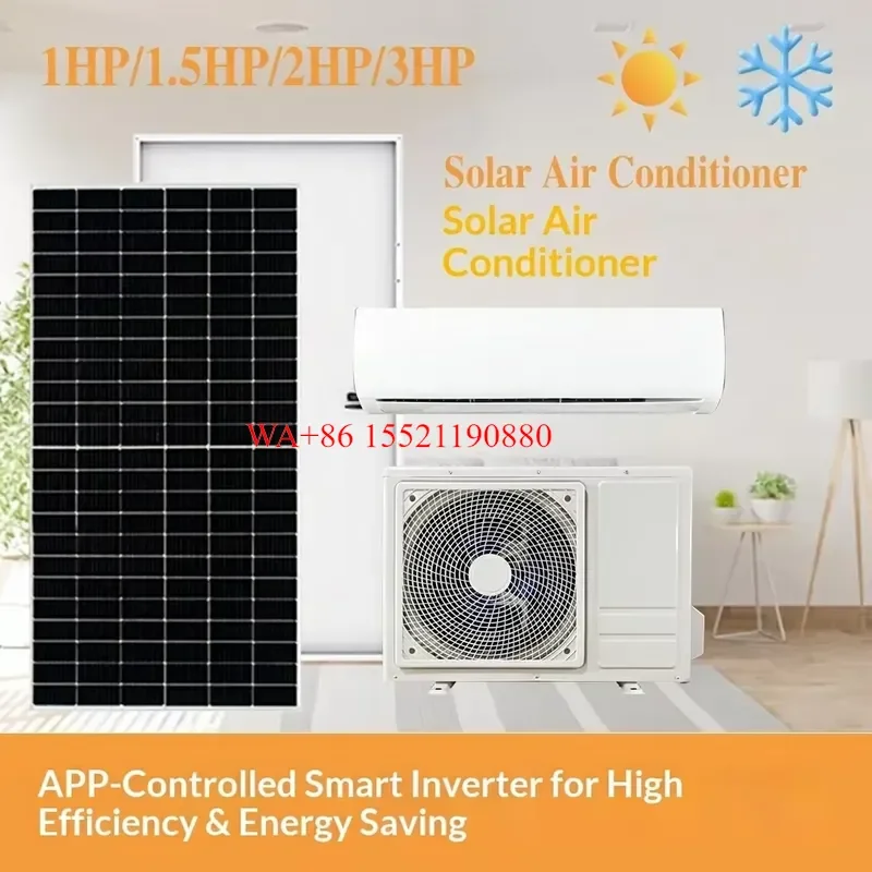 WMWMNU for AC DC Hybrid Solar Air Conditioner 1.5HP 12000BTU Auto Switch Solar Powered AC for Southeast Asia Project Bulk