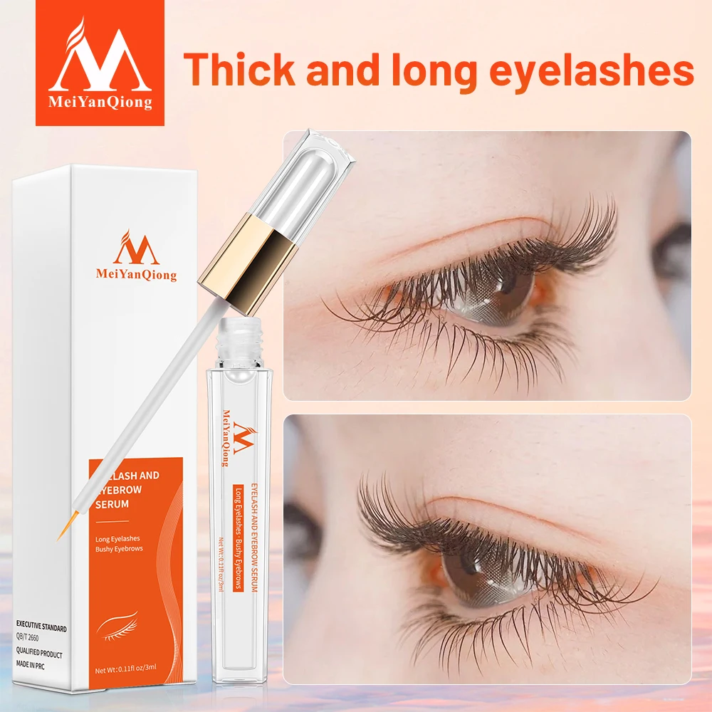 MeiYanQiong Eyelash Growth อาหาร Liquid Eye ตัวต่อขนตาหนายาวความยาว Strong Growth Eyelash Eye Care 10Ml