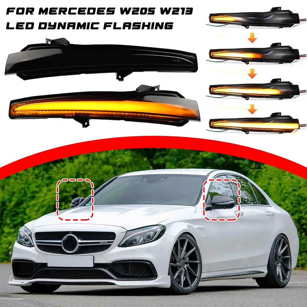 2X LED Mirror Indicator Outside Mirror Indicator for Mercedes-Benz W205 W222 C217 W213