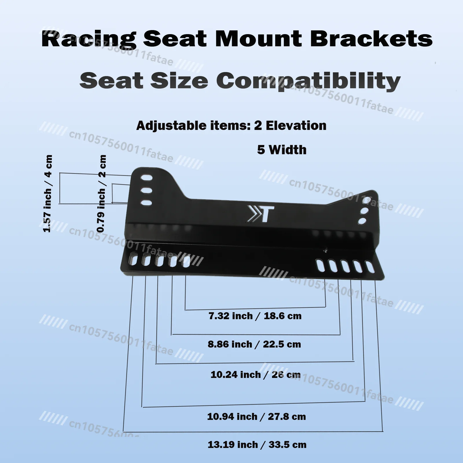 مقعد السباق على شكل حرف L أداة سباق مرتفعة وسميكة باللون الأسود #3