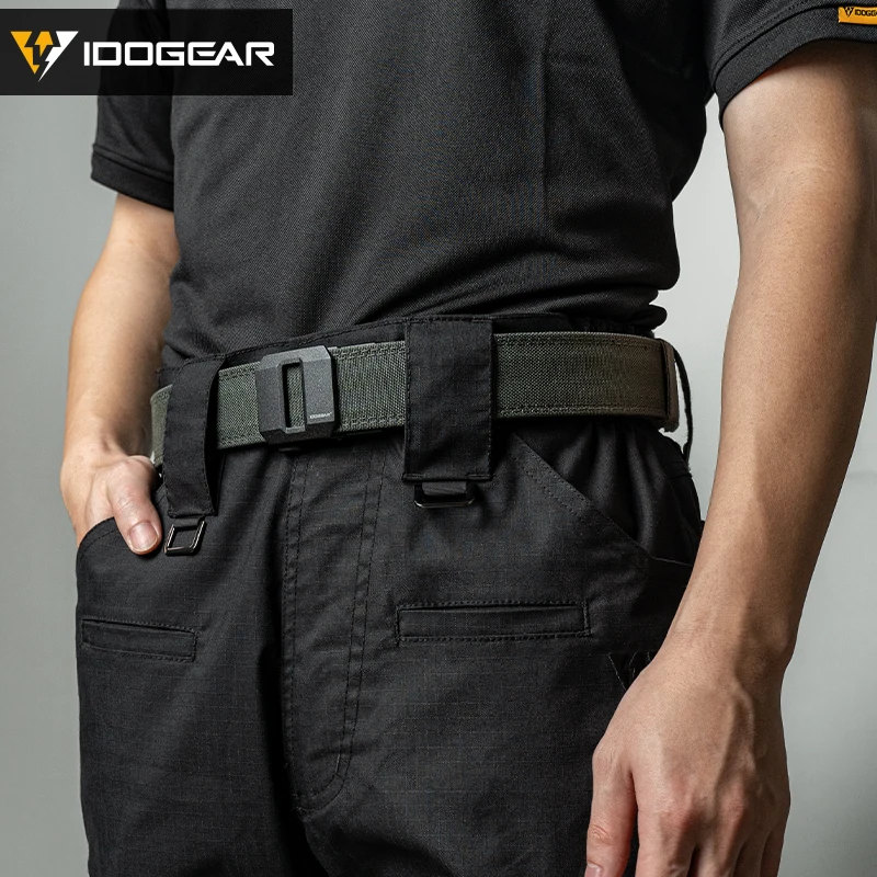 IDOGEAR 1.5 Inch Hard Tactical Belt w/ Metal Automatic Buckle 1000D Nylon Duty Belt Outdoor Girdle IPSC Accessories 3430