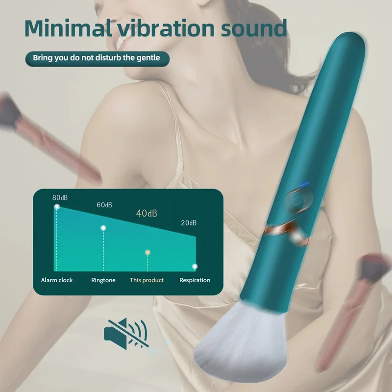 تهتز فرشاة للمكياج تدليك صدمة قوية الإناث النشوة الجنسية البظر محفز 10 سرعة مقاوم للماء ألعاب جنسية للنساء رجل #3