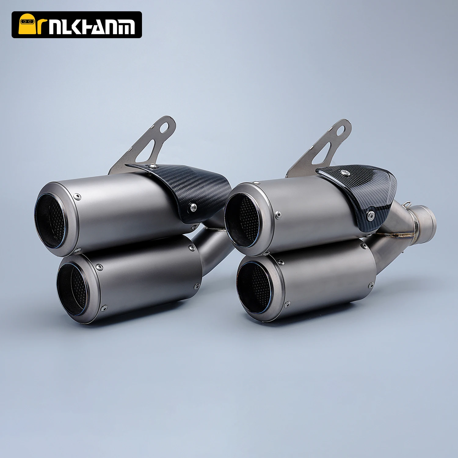 51MM universal motorcycle exhaust system SC modification with titanium alloy double escape muffler for ninja400 Z800 Z900