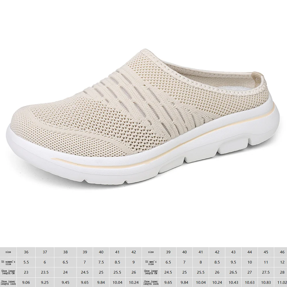 Frauen Männer Mesh Wanderschuhe Atmungsaktive Wanderschuhe Pantoletten Gestrickte Turnschuhe Open Back Schuhe für Outdoor Indoor