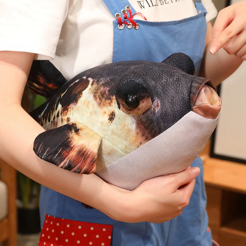Pufferfish plush pillow product photo