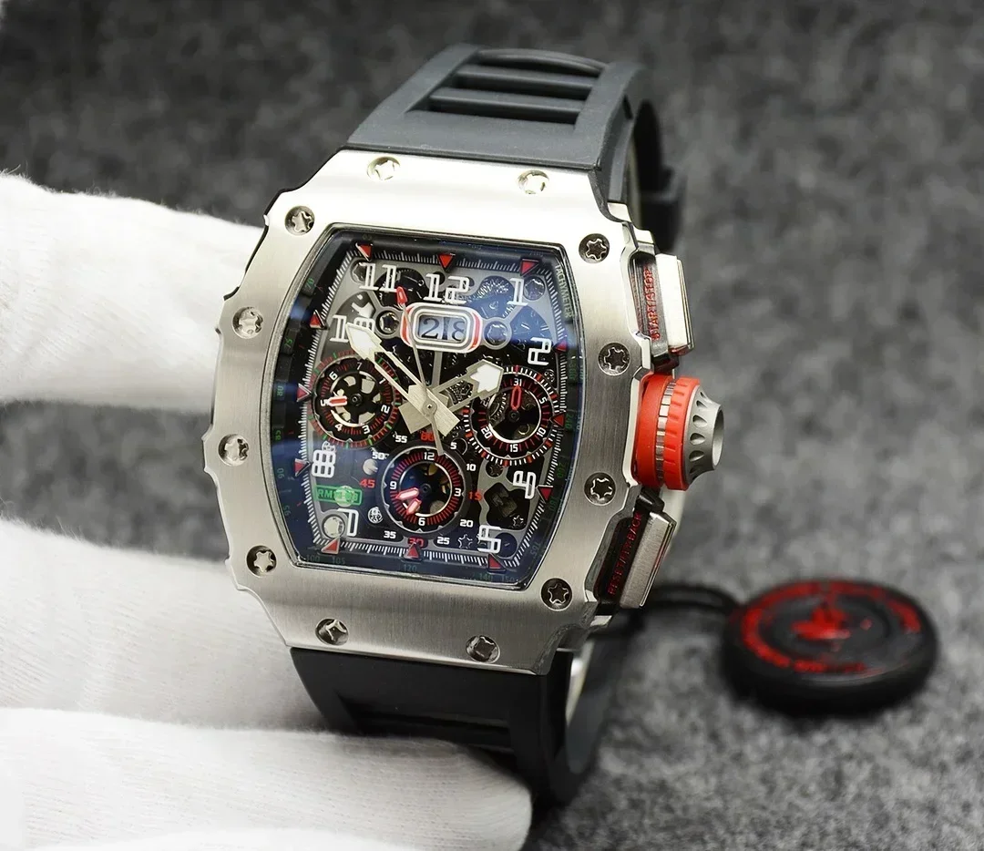 Hoogwaardig luxe herenhorloge met mechanisch uurwerk, skelet