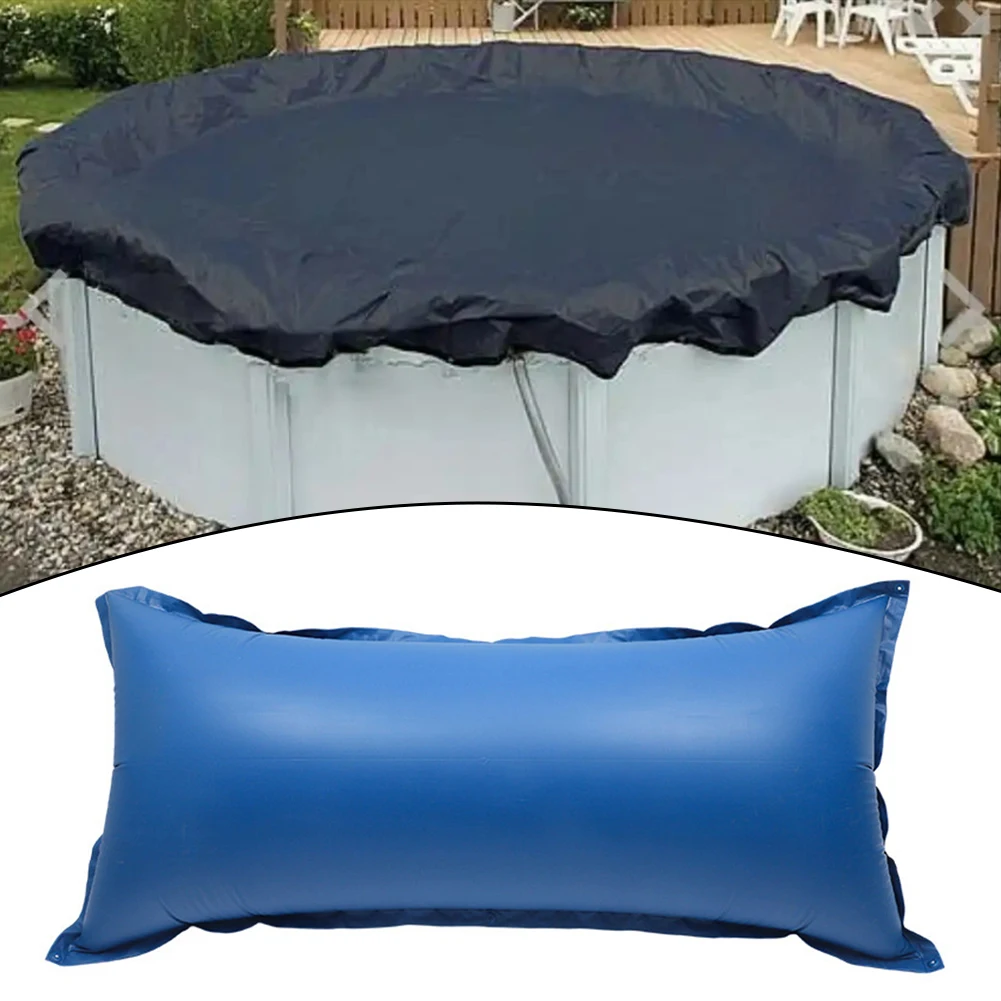 Inflatable pool pillow made of PVC to prevent leaf and debris buildup on water for swimming pools and bathtubs