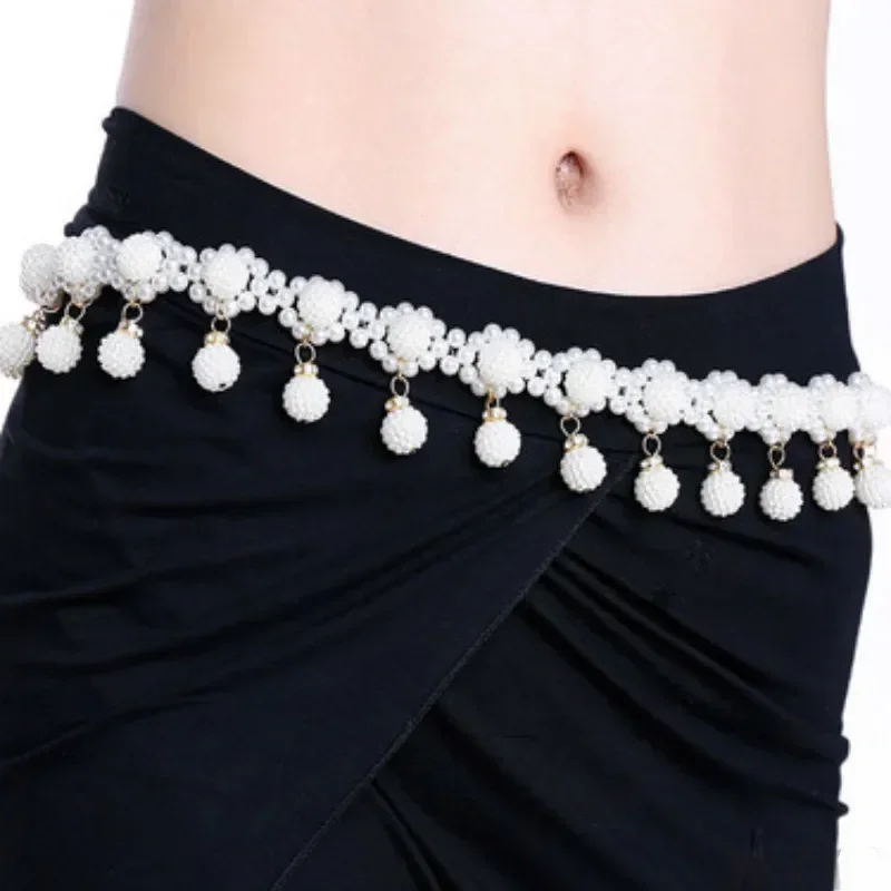 

Ladies Woven Fashion Pearl Waist Chain Beads Dance Belt Daily Wedding Dress Waist Chain Jewerly Accessorie Creative Gifts