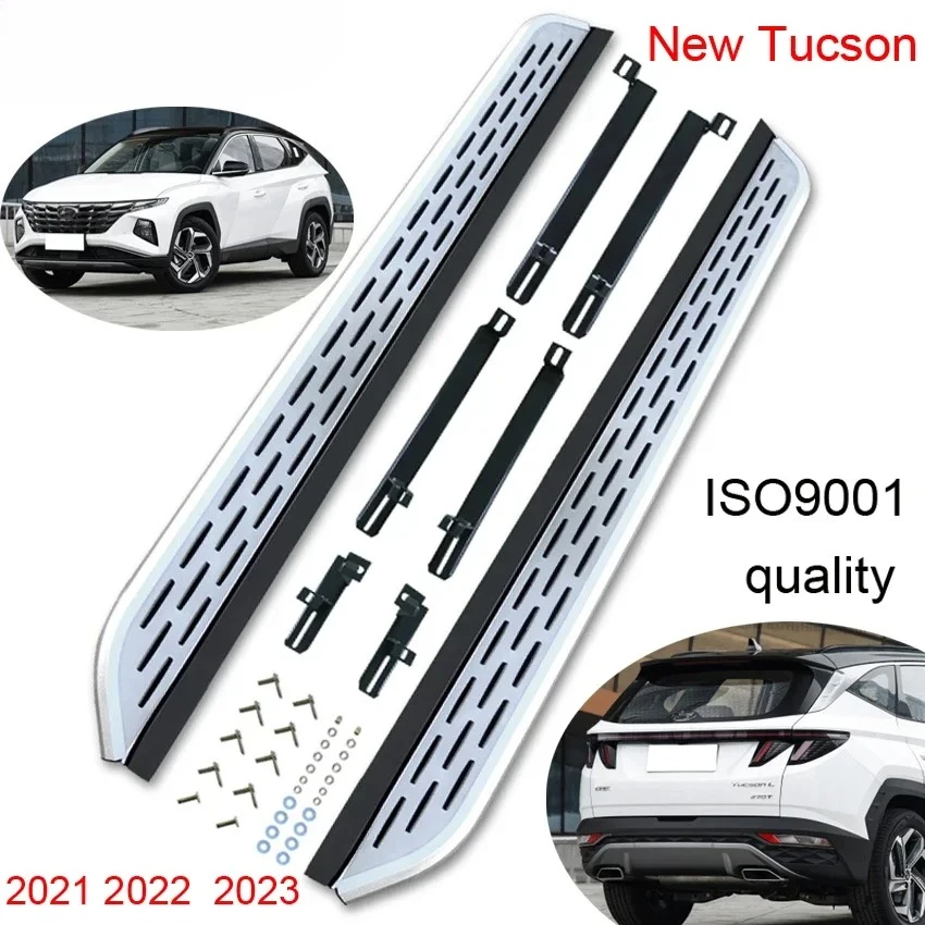 وصل حديثًا خطوة جانبية لدواسة القدم لسيارة هيونداي توكسون 2021 2022 2023، محتوى معدني 98%، قوي ومتين، تحميل 250 كجم