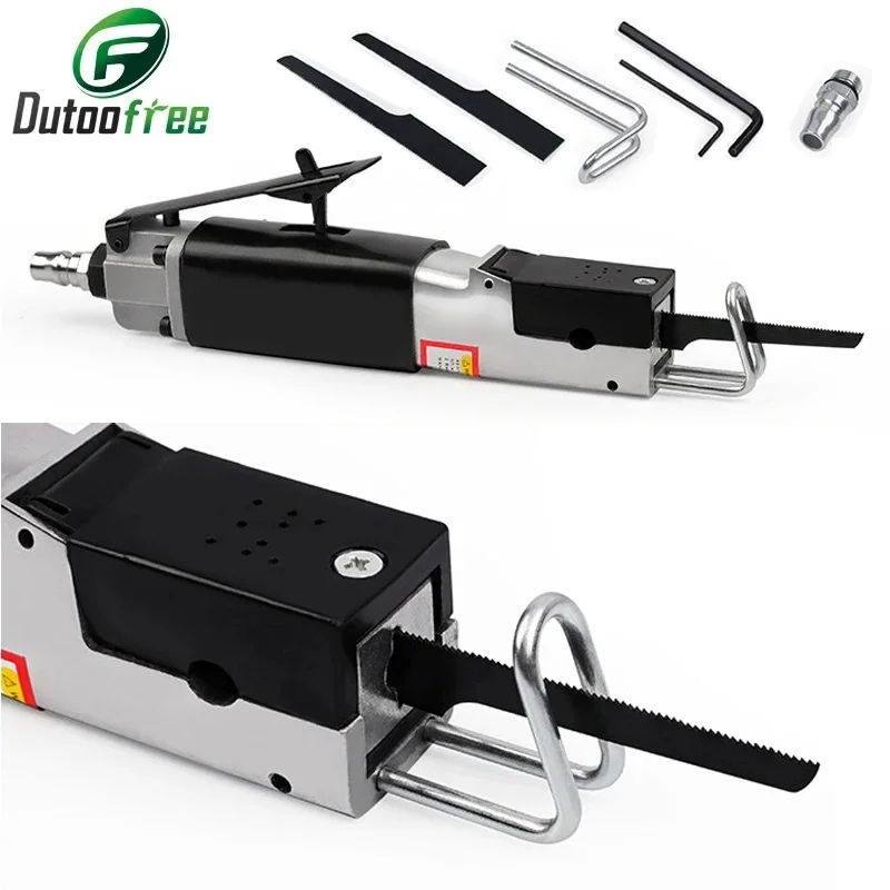 9000bpm 90PSI Pneumatic Reciprocating Saw Aluminum Alloy Hacksaw Cutting Tool Car Sheet Metal Cutting Saw Repairing Tool