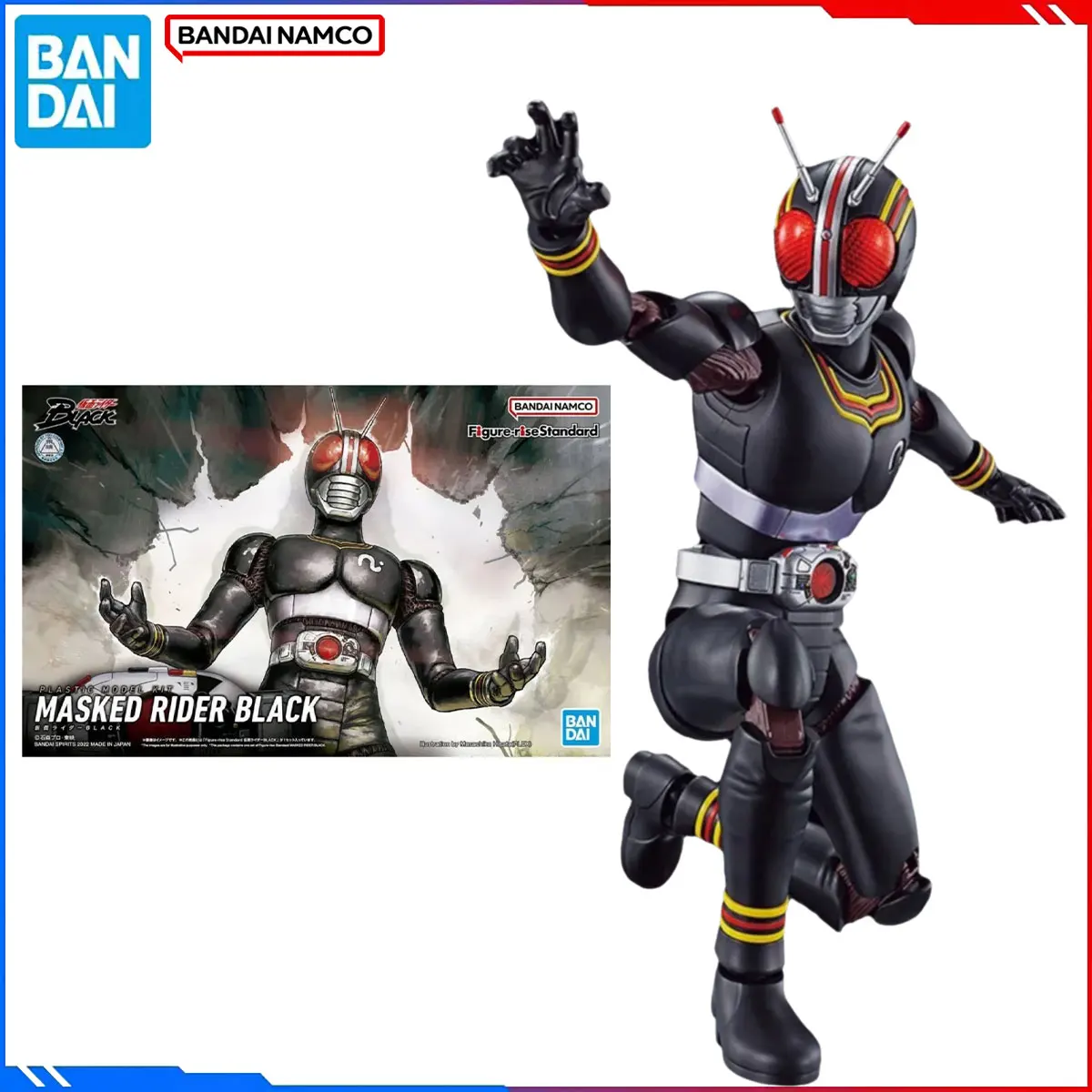 

Genuine Bandai Original Masked Rider Figure Model Kit Figure-rise Standard 1/12 Anime Figure Masked Rider Black Action Model Toy