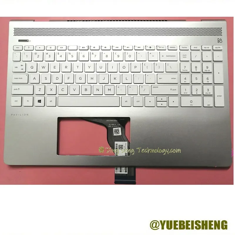 

YUEBEISHENG New for Pavilion 15-CK TPN-Q201 US keyboard upper cover Palmrest upper case L01929-001