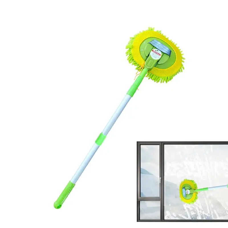 Car Washing Mop Telescopic Car Chenille Cleaning Brush for Window Scrubbing Car Wash Accessories Car Brush for Minivan RV Truck