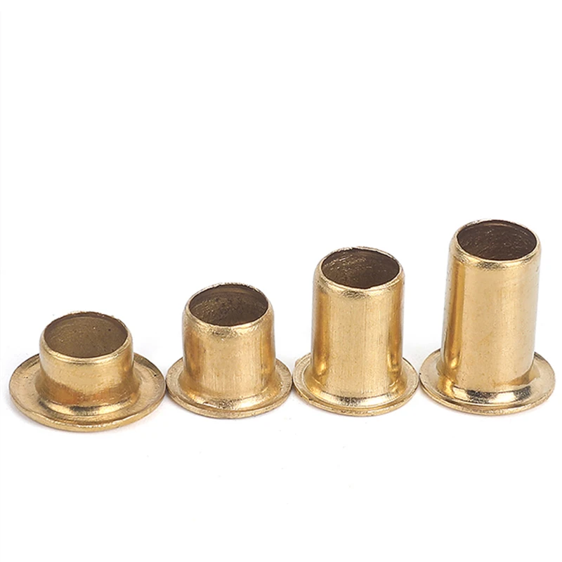 GB876 M0.9 M1.3 M1.5 M1.7 M2 M2.5 M3 M4 M5 M6 Brass Copper Hollow Rivet Circuit Board PCB Nails Through-Hole Tubular Rivet Nuts