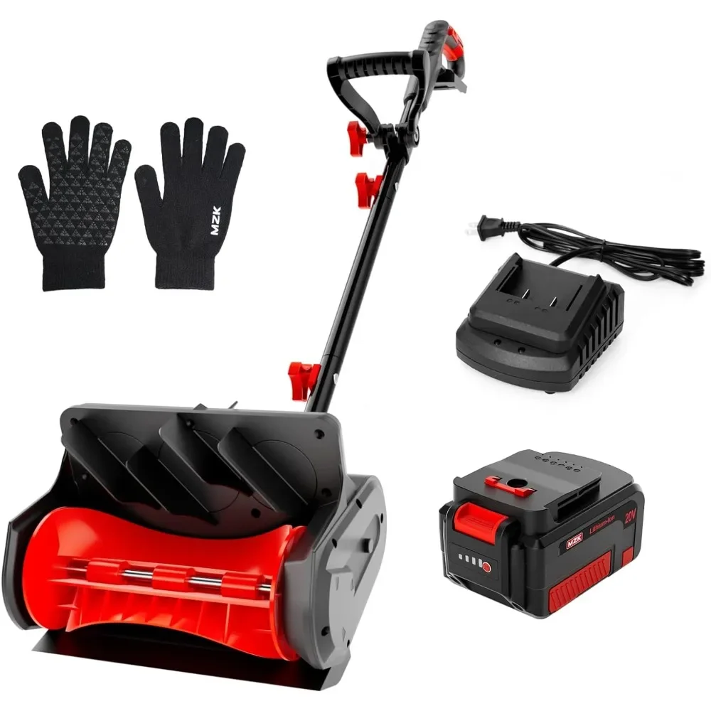 20V 13-Inch Cordless Snow Shovel with Battery, Charger, Directional Plate - Battery Powered Snow Thrower