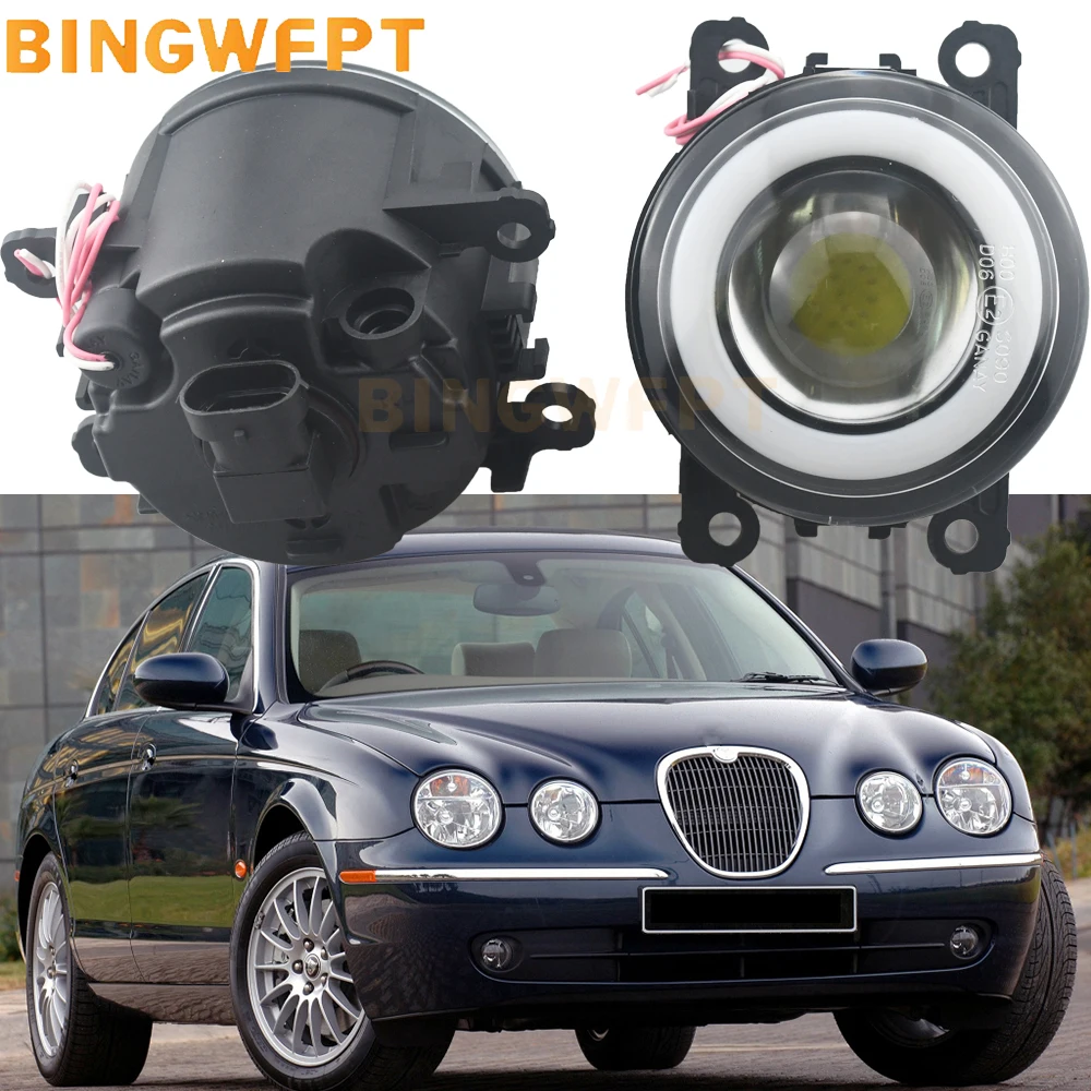 

2PCS Car Fog Light Angel Eye DRL H11 Daytime Running Light 12V Accessories for Jaguar S-Type X200 2003 2004 2005 2006 2007 2008