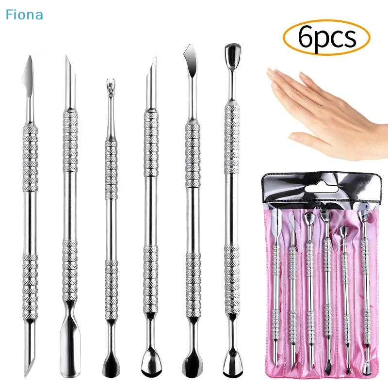 ✔1/3/6pcs Cuticle Pusher and Remover Set,Stainless Steel Nail Art Tools for Cuticle Cleaning,Trimming and Manicure