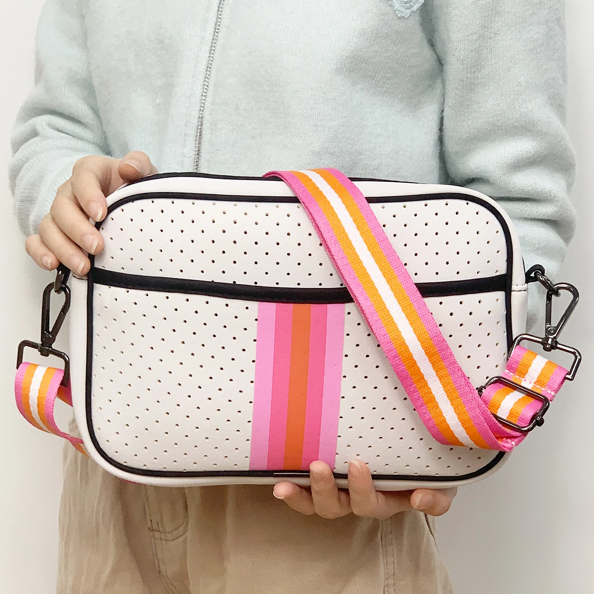 Neoprene Crossbody Bag Shoulder Bag Waterproof For Women Simple And Versatile Crossbody Purse Lightweight Neoprene Bags