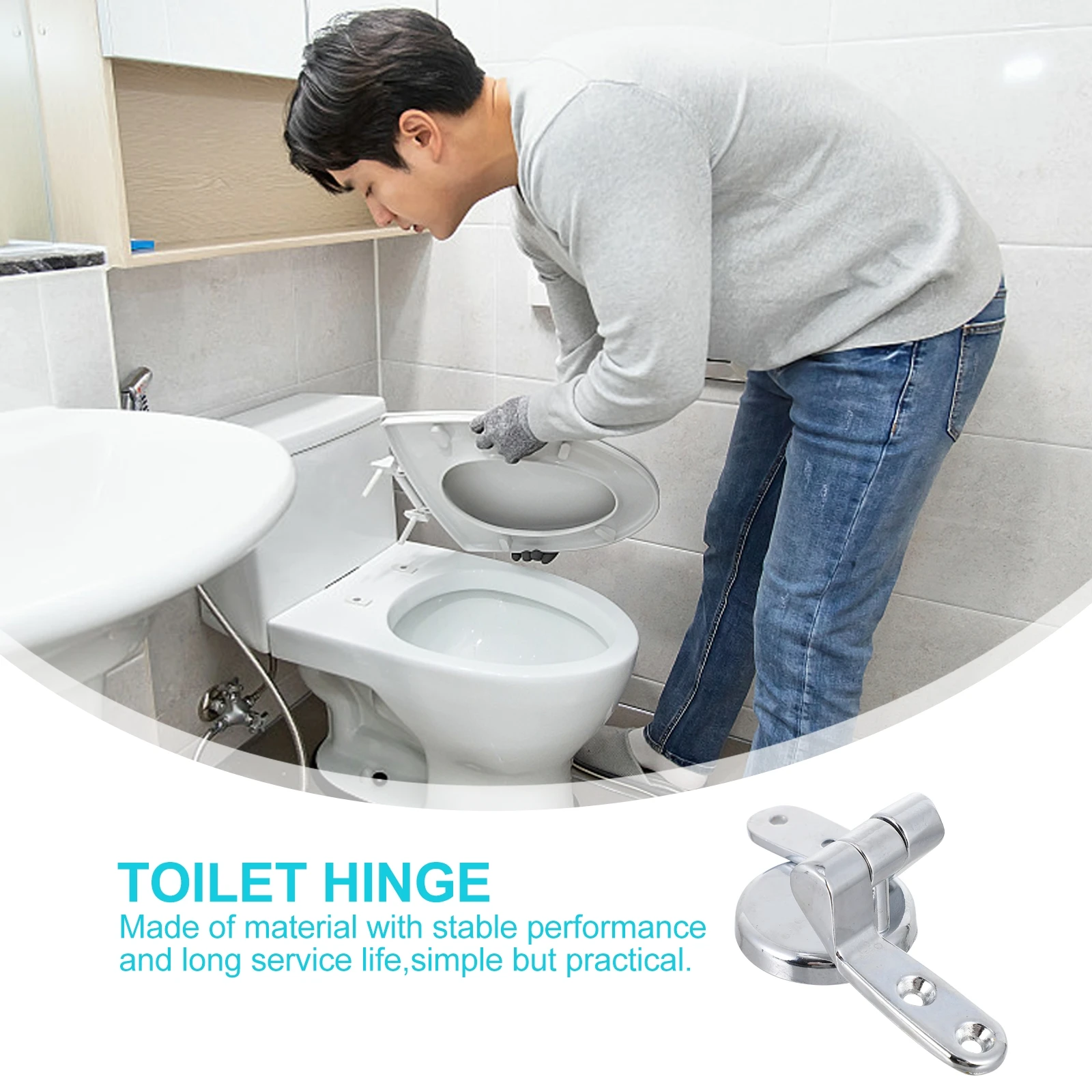 

Zinc Alloy Seat Hinge Replacement Fixing Fitting For Broken Old Close Durable Strong Load Bearing Universal Fit Wood