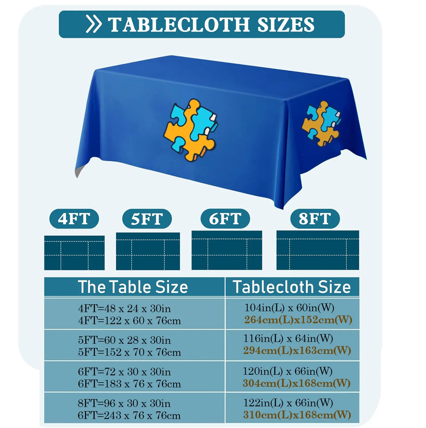 1pc Custom Table Cloth with Business Logo Text, Custom Tablecloth, Personalized Table cloth