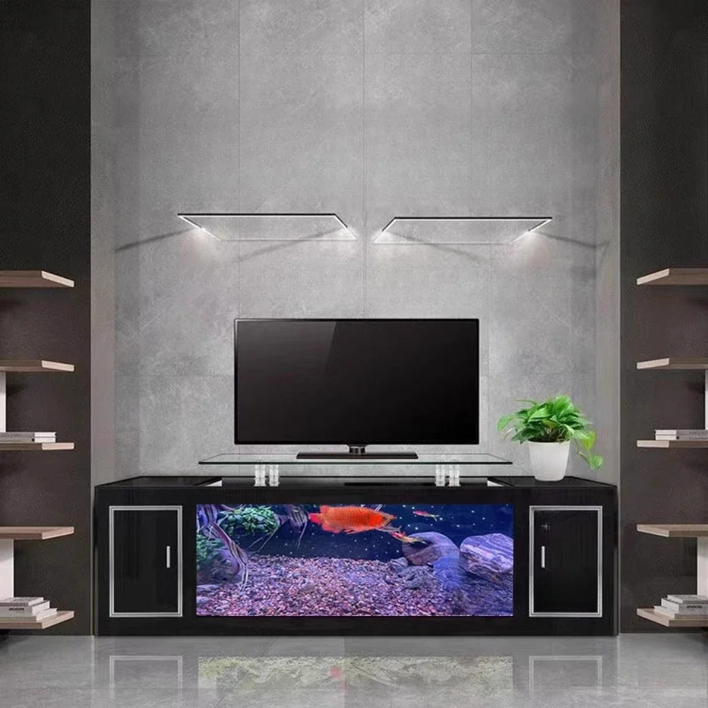 09TV cabinet living room household new vertical glass large aquarium ecological self-circulation water-free