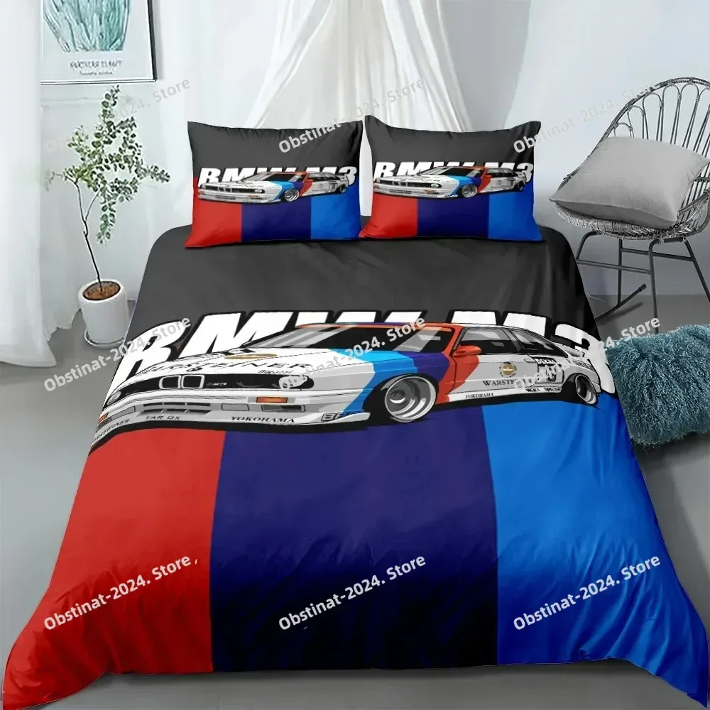

Automobile Poster Fans Bedding Set King Queen Double Full Twin Single Size Bed Linen Set