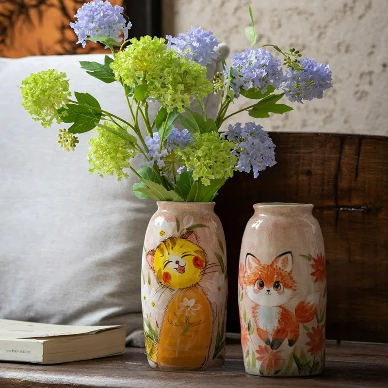 Ceramic Light Luxury Vase Ornament Living Room Flower Arrangement Room Decor Decoration Maison Jarrones В Скандинавском Стиле