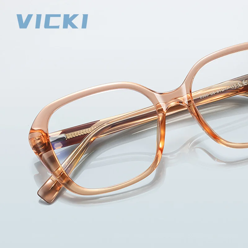 VICKI Minimalist Classic Geometric Design Progressive Multifocal Photochromic Anti Blue-ray Glasses Customizable Prescription