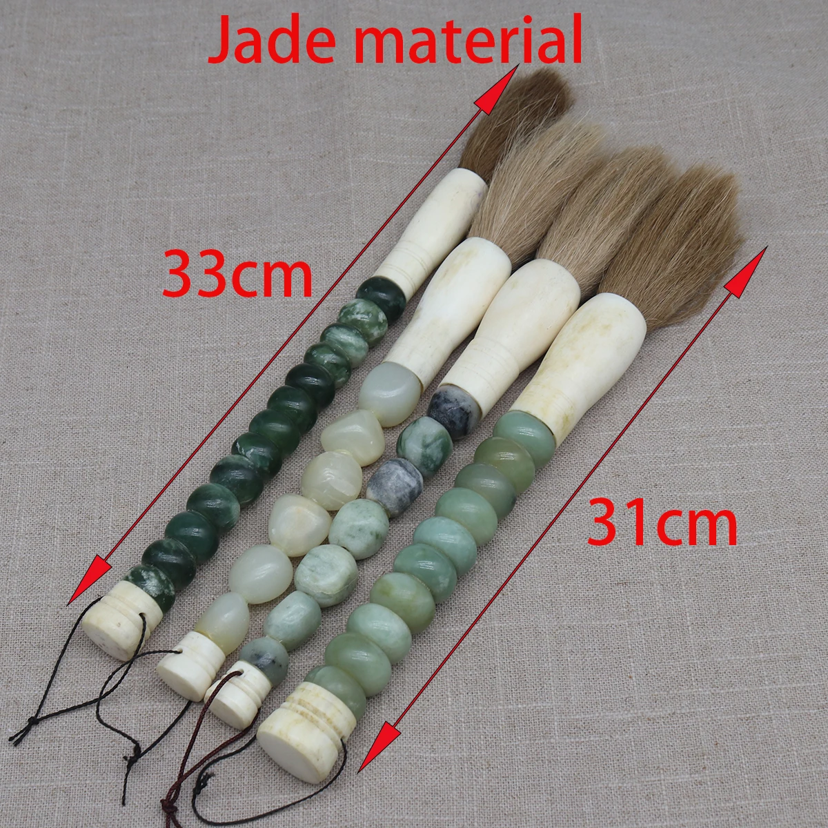 Decorative calligraphy brush, quality jade, table accessory, home decoration