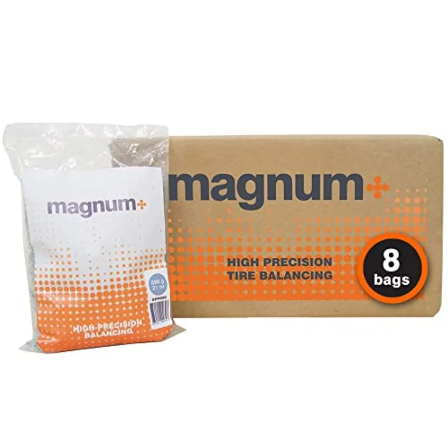 

Бусины для балансировки шин Magnum — 8 пакетов, футляр, 21 унций/596 г, черные, высокая производительность для баланса обода автомобиля, грузовика