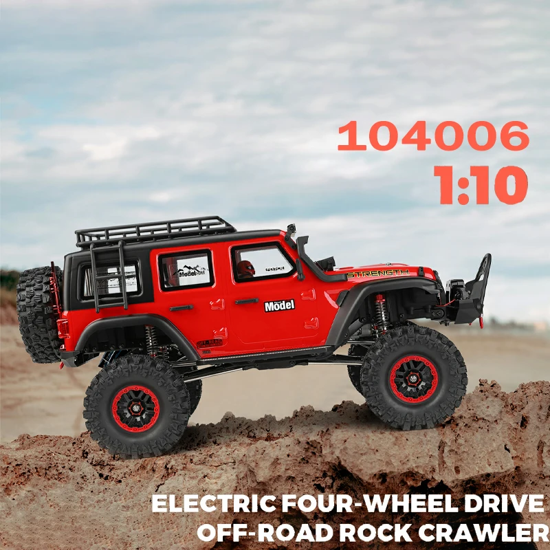 1/10 WLTOYS 104006 4WD RC Car with two-speed transmission 550 carbon brush motor High Speed ​​Racing Rock Climb RTR Rc Car Toy