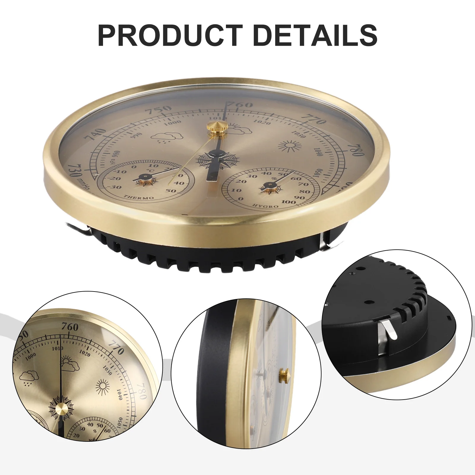 0 100 RH Thermometer Hygrometer Barometer Measures Temperature Humidity Pressure For Home Use For Indoor Weather Monitoring
