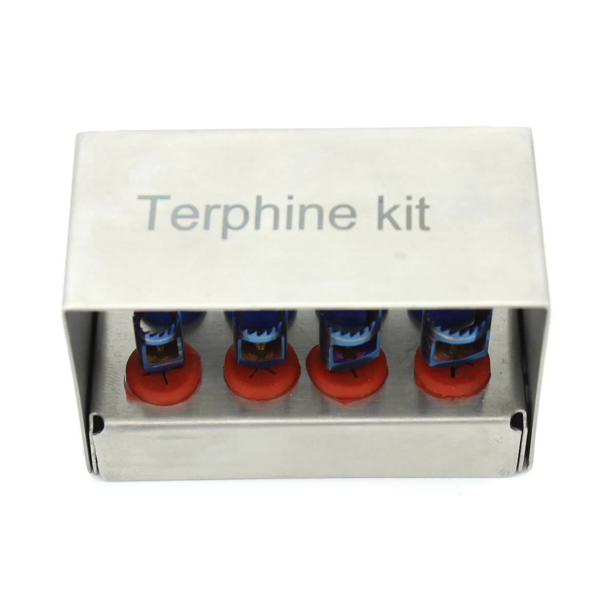 8pcs/set Dental Terphine Drills kit Blue Trephine Burs with Holder Dentist Surgical Implant Instruments