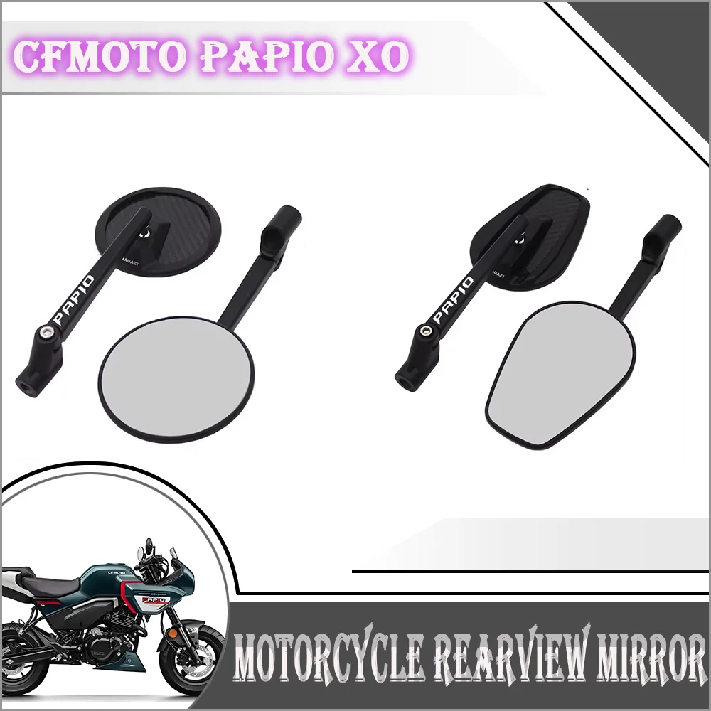 

For CFMOTO PAPIO XO SS 125 XO-1Motorcycle Rearview Handlebar Rearview Mirror Retro Round Side Mirror Papio Xo CF MOTO Motorcycle