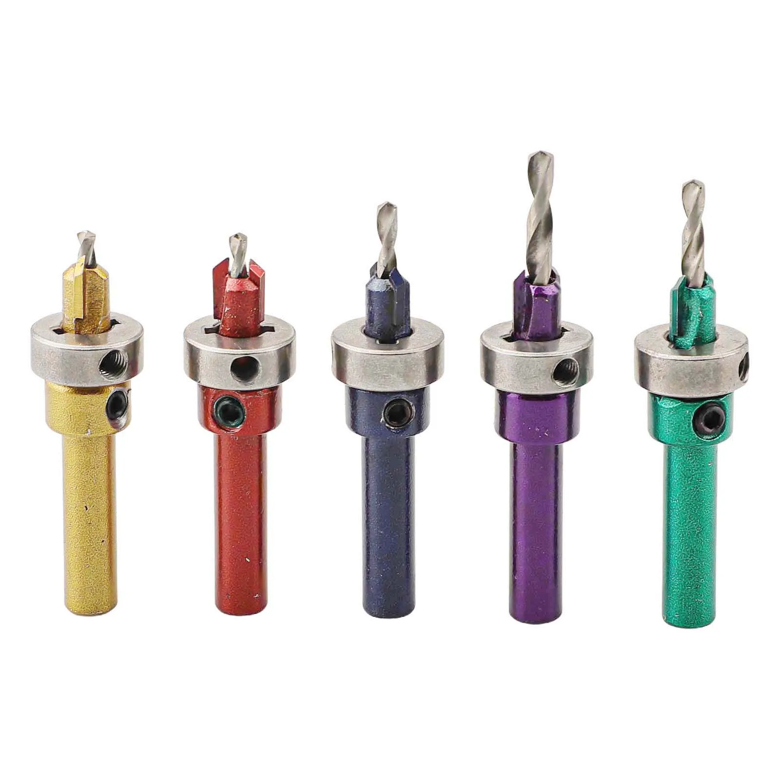 

5 шт. набор сверл, регулируемые сверла, регулируемая длина сверления, сделай сам, деревообрабатывающие проекты, разные размеры сверл