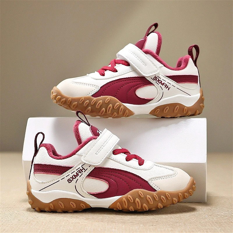 

New Girls Winter Plush Warm Sports Shoes Fashion Velcro Design Soft Non Slip Childrens Cotton Sneakers Luxury Kids Casual Shoes